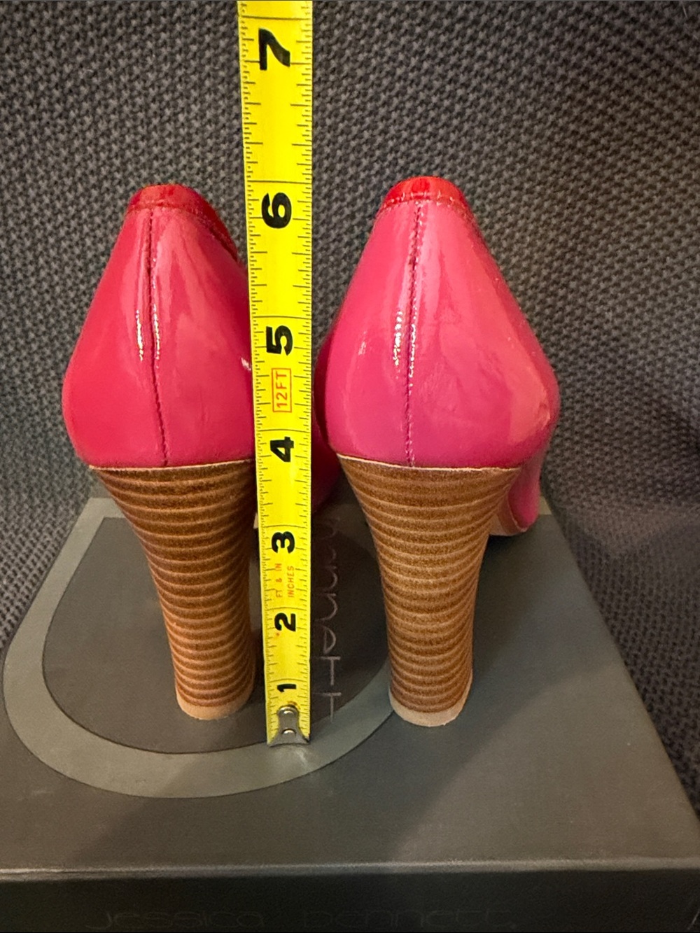 Jessica Bennett Pink Patent Buckle Pumps - Picture 6 of 16